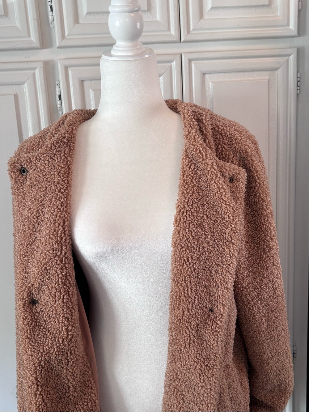 Anthropology/Sanctuary Cozy Women's Teddy Jacket - Brown szL - Picture 4 of 11